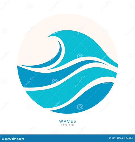 Water Wave Logo Abstract Design. Cosmetics Surf Sport Stock Vector ...