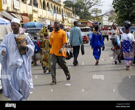 Street scene Banjul capital of The Gambia Stock Photo - Alamy