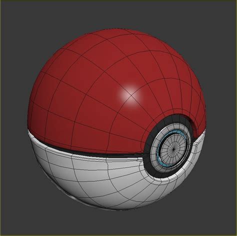 3d model realistic pokeball