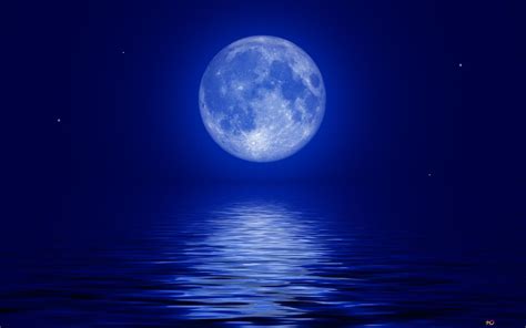 Full Moon over the Sea 4K wallpaper download