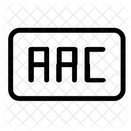 Aac Icon - Download in Line Style