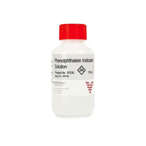 Phenolphthalein indicator, 0.5%, 125mL | Vintessential Wine Laboratories