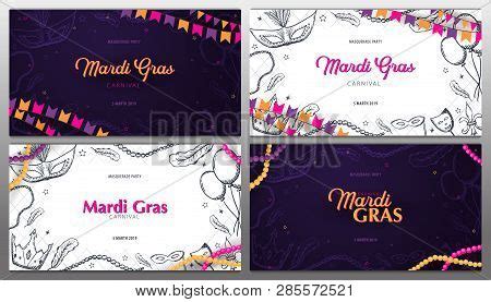 Set Banners Mardi Vector & Photo (Free Trial) | Bigstock