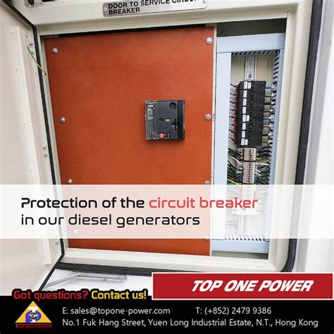 Protection of circuit breaker in our diesel generators - Top One Power