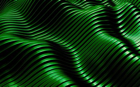 Green metal wave background, , 3D wave background, 3D metal texture ...