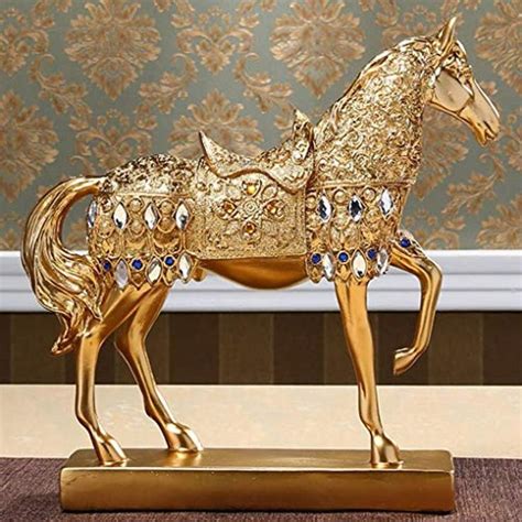 Golden Horse Statue for Wealth/ Classical Sculpture | Gifts for pet lovers, Statue, Walking horse