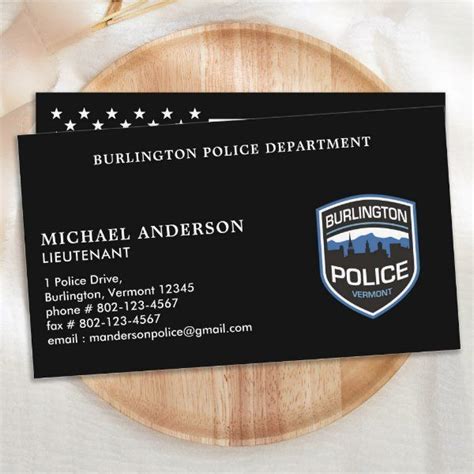 Police Officer Custom Logo Name Law Enforcement Business Card | Zazzle ...