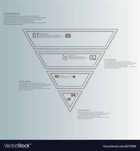 Triangle shape infographic template consists Vector Image