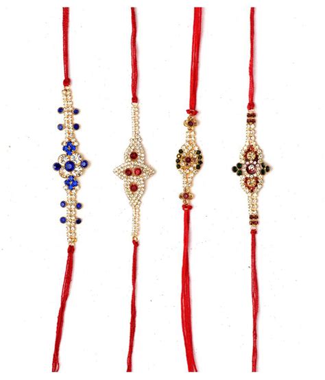 Designer Rakhi Set of 4 for brother: Buy Designer Rakhi Set of 4 for brother Online in India on ...