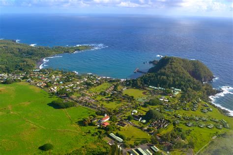 The small town of Hana #airmaui #hawaii #hana Maui Hawaii, Oahu, Hana Maui, Maui Tours, A Far ...