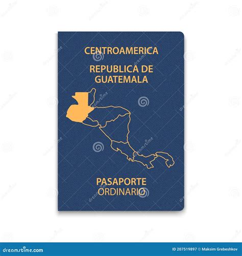 Passport of Guatemala. Citizen ID Template Stock Illustration - Illustration of immigration ...