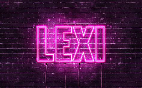 Lexi with names, female names, Lexi name, purple neon lights, horizontal text, HD wallpaper | Peakpx