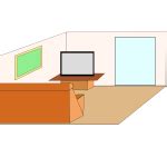 Rolling laptop desk | Free SVG