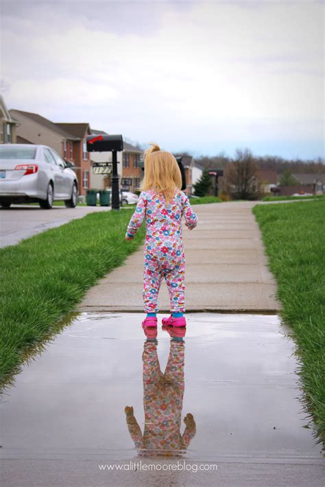 Puddle Jumping in Pajamas - A Little Moore