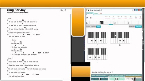 Sing for Joy Chords - YouTube