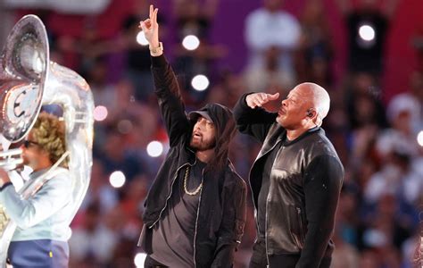 Eminem and Dr. Dre albums surge up US charts following Super Bowl performance