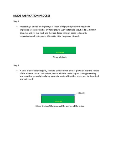 Nmos Fabrication Process | PDF | Wafer (Electronics) | Semiconductor ...