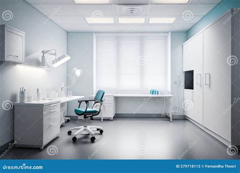 The Hospital Room is Clean and Tidy, Medical Room Stock Illustration ...