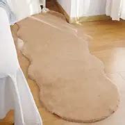 Khaki Soft Faux Fur Area Rug Bedroom Floor Mat Plush Floor - Temu