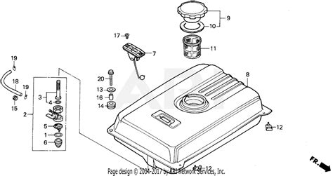 Honda EB5000X A GENERATOR, JPN, VIN# EA7-3000001 Parts Diagram for EM/EB FUEL TANK