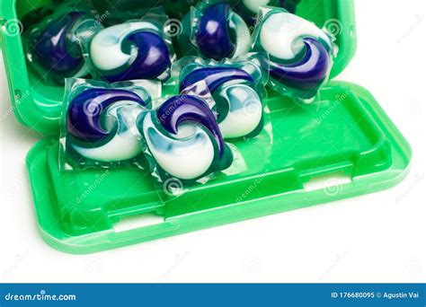 Washing Machine Detergent Pods in a Plastic Box Stock Image - Image of housework, chemical ...