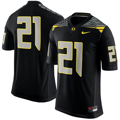 Nike Oregon Ducks Black #21 Limited Football Jersey