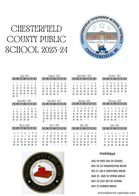 Chesterfield County Public Schools Calendar Holidays 2023-24