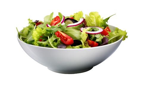 a bowl of salad with tomatoes, onions and lettuce transparent background ai generated 27254680 PNG