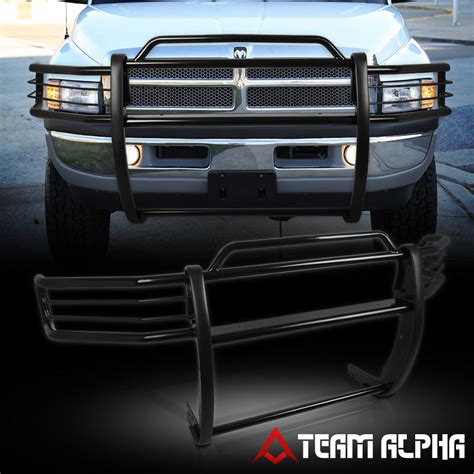 Fit 1999-2001 Dodge Ram 1500[QUAD]Black Mild Steel 1.5"Bumper Grille ...