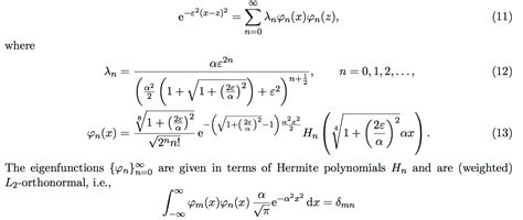 reference request - About eigen-functions of the Gaussian kernel - MathOverflow