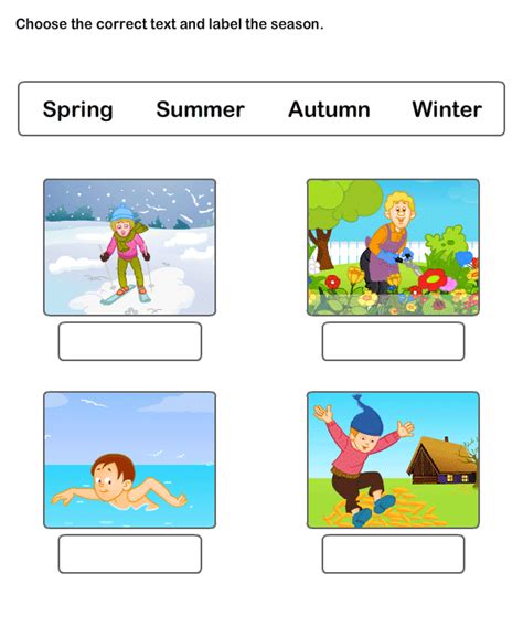 Free Worksheets On Seasons | ESL Worksheets For Kids