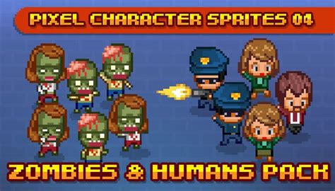 Toge Pixel Sprites - Zombie Apocalypse Pack Image Sequence, Pokemon, Hit Games, Female Human ...