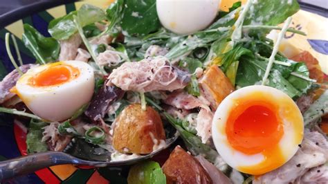 Yum, Healthy and mostly Fast Recipes: Smoked Fish & Soft Boiled Egg Salad