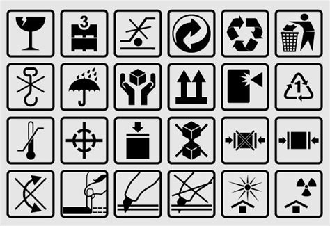 Free Vector Packaging Box Symbols | Box symbol, Box icon, Symbols