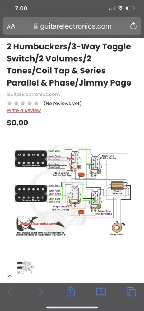 Jimmy Page wiring question. | My Les Paul Forum