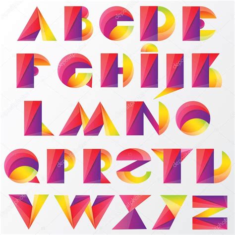 Abstract bold alphabet letters Stock Vector Image by ©DianaHlevnjak #72569213