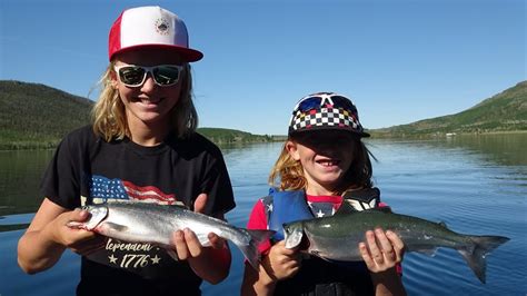 Kokanee @ Fish Lake Utah , fishing in the Pando Forest Kokanee Salmon,Rainbow trout US ...