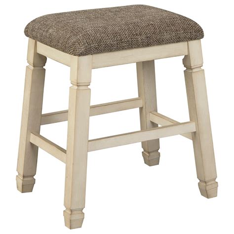 Signature Design by Ashley Bolanburg Backless Counter Height Upholstered Stool | Standard ...