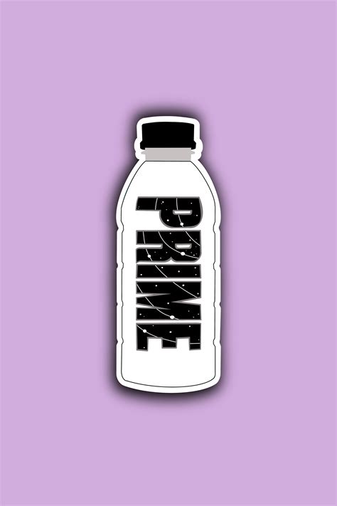 White Prime Hydration Bottle Sticker Energy Drink Sticker - Etsy