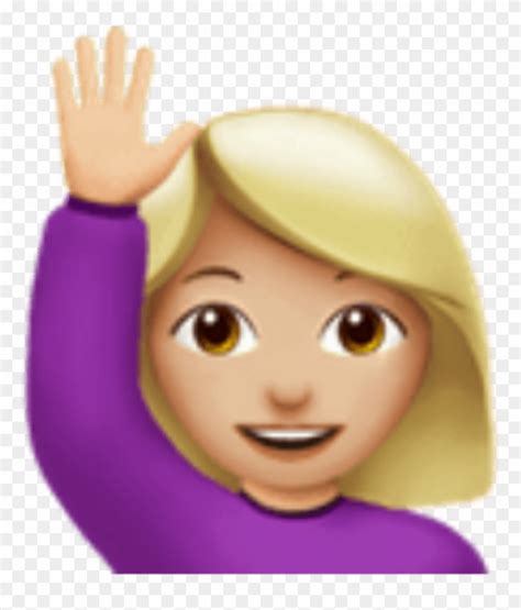 Me Handsup Girl Emoji Imoji Sticker By Kristen - Contact Is Useless, HD Png Download - 2289x2289 ...