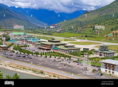 Plane landing at Paro airport in Bhutan Stock Photo - Alamy