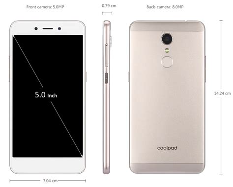 Coolpad E2 Global Version 5.0 inch 2500mAh 2GB RAM 16GB ROM Snapdragon 210 Quad Core 4G ...