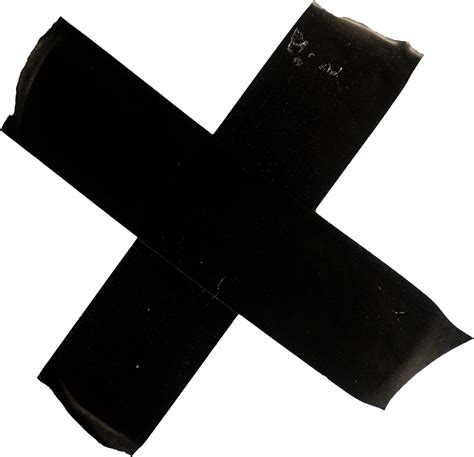 cross black duct tape 14177026 PNG