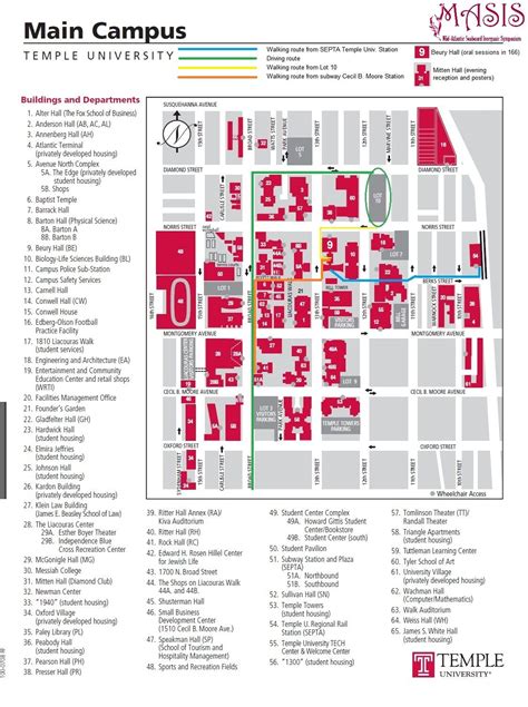 Temple Main Campus Map