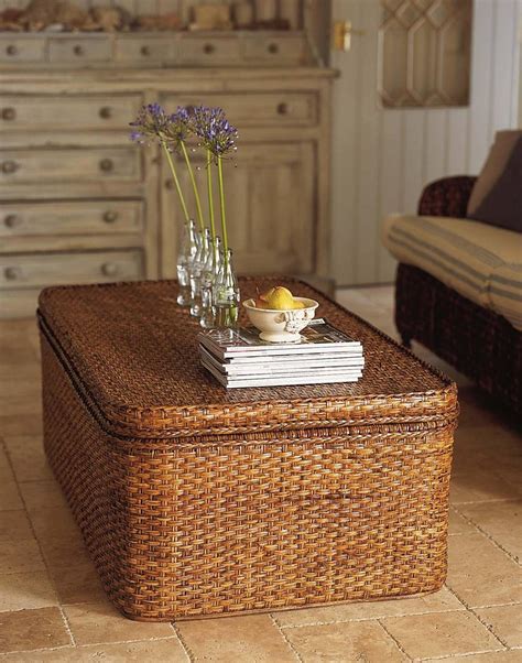 2024 Best of Coffee Table with Wicker Basket Storage