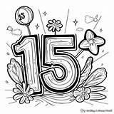 Number 15 Coloring Pages  Free & Printable sketch template