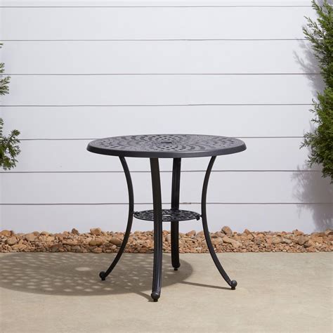 Vifah Paracelsus Round Aluminum Outdoor Coffee Table-V1809 - The Home Depot