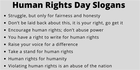 110 Human Rights Day Slogans And Taglines That You Will Love