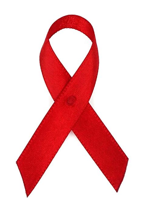 Red Satin Awareness Ribbon Pin-Red Satin Awareness Ribbon Pi