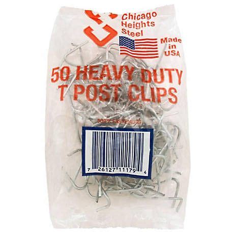 Chicago Heights Steel T-Post Fence Clips, 50-Pack at Tractor Supply Co ...